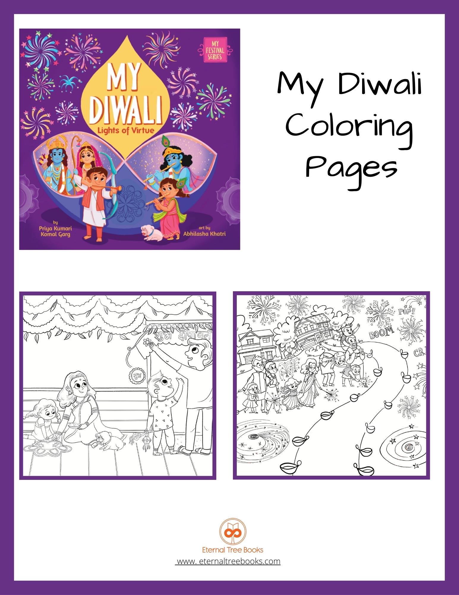 image for diwali coloring pages